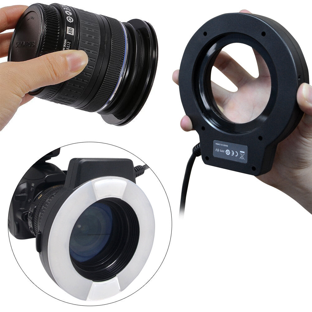 Macro TTL Ring Flash Light + Metal Adapter Ring