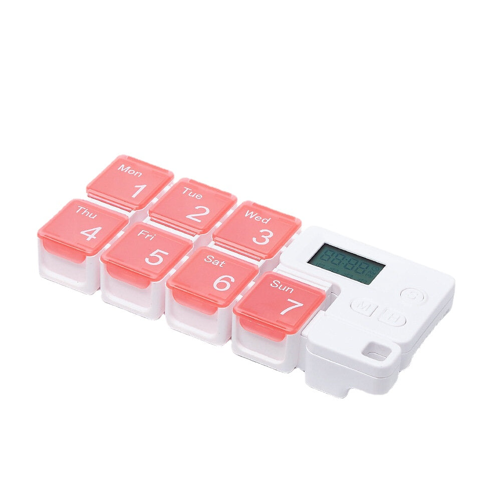 4/8/14 Grid Intelligent Pill Organizer Case with Electronic Timing Reminder