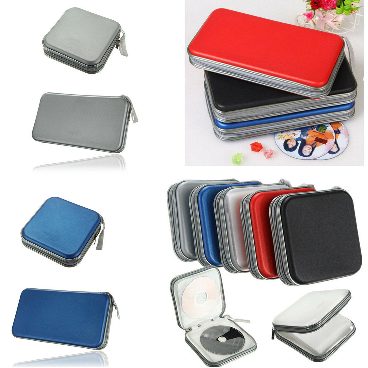 40 Disc CD DVD Double-side Storage Case Organizer Holder Hard Wallet Album CD Storage Bag