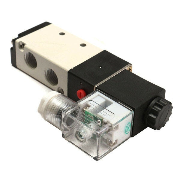 DC12V Pneumatic Aluminum Electric Solenoid Air Valve 5 Way 2 Position Valve 4V210