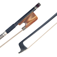 Advanced Carbon Fiber 16" Viola Bow Grid Carbon Fiber Stick Natural Horsehair W/ Ox Horn Frog Durable Use