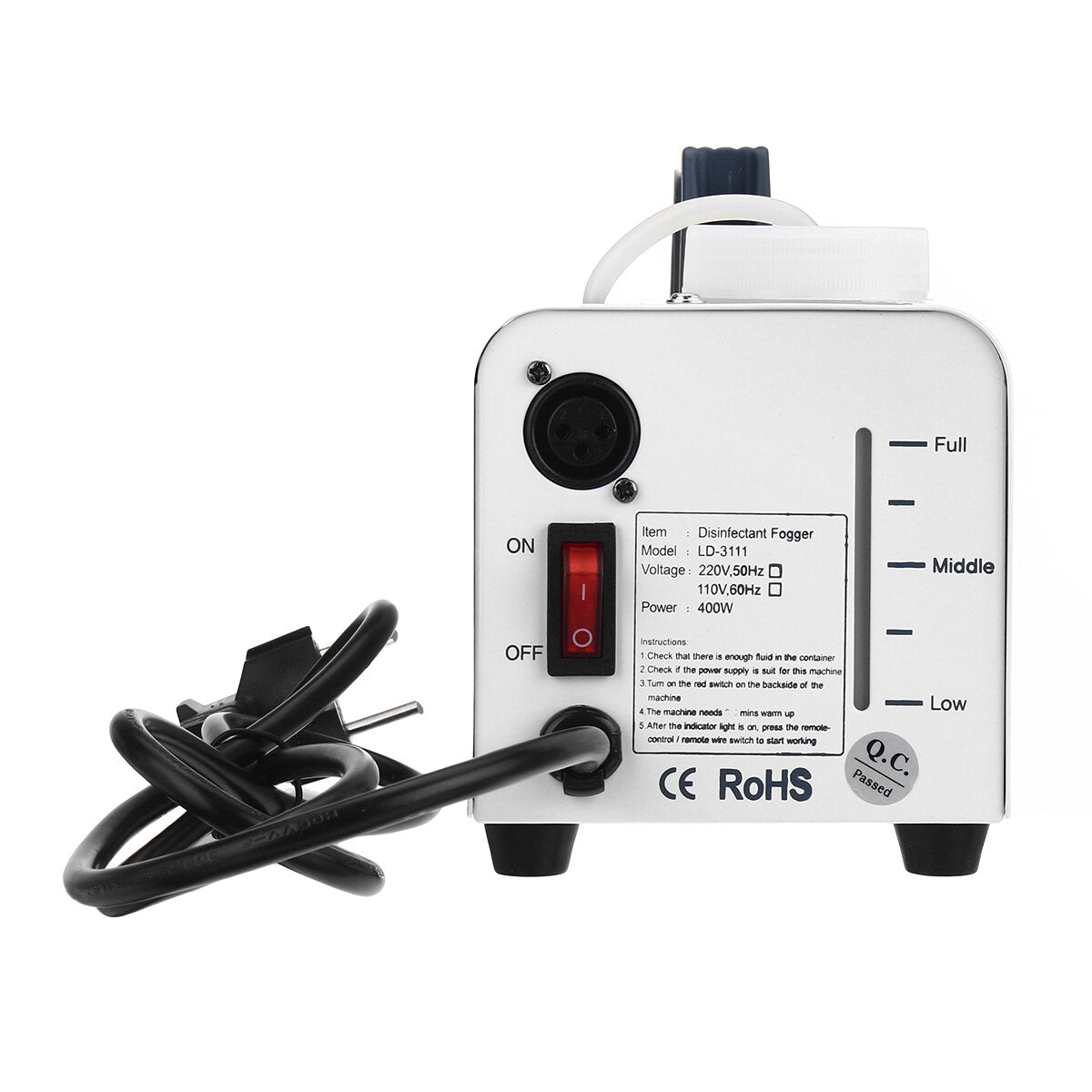 400W Electric Portable Atomization Disinfection Machine ULV Fogger Sprayer Sterilizer Home Car
