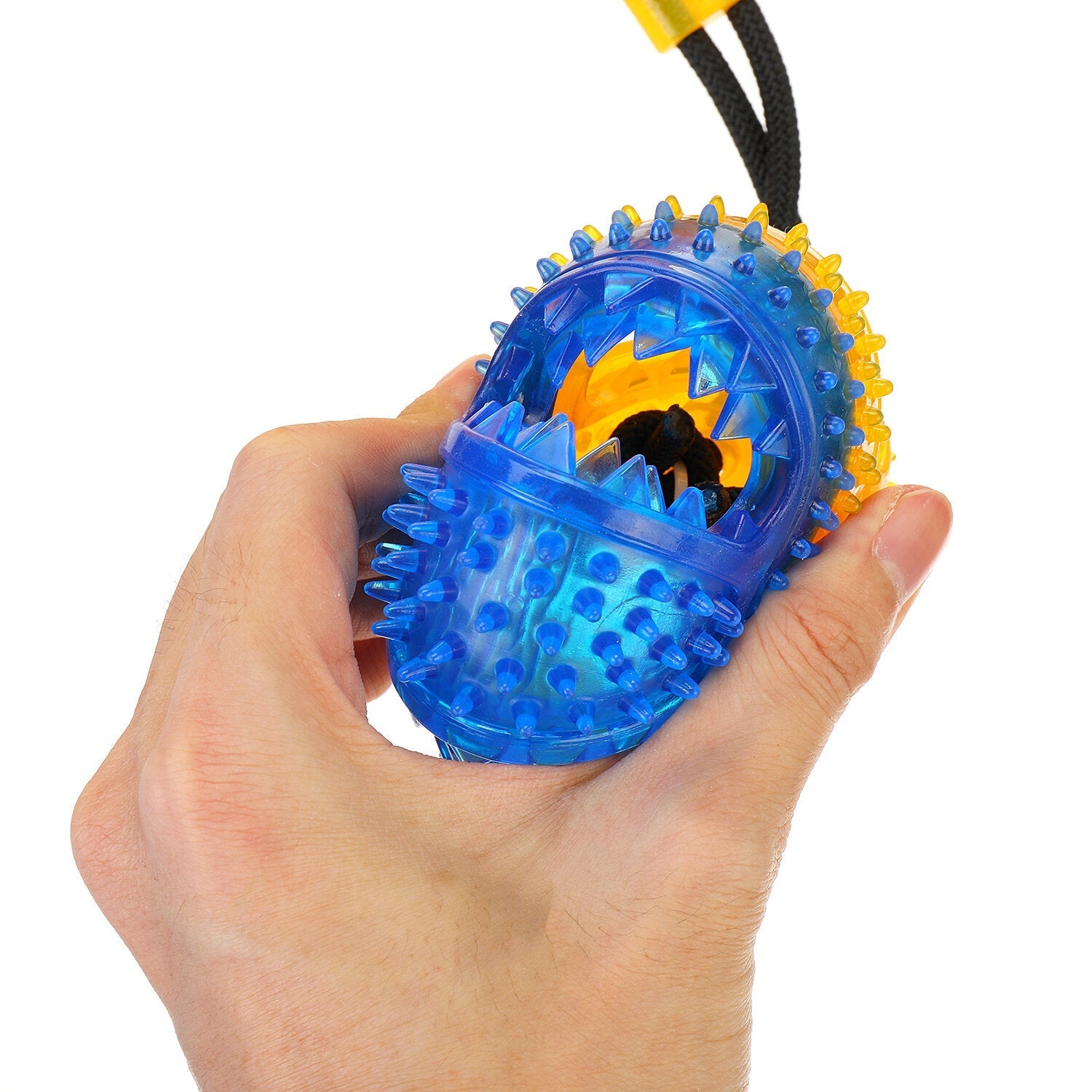 Dog Chew Toys Dog Rope Ball Pull Toy with Double Suction Cup Multi-functional Interactive Dog Tug of War Toy, Pet Aggressive Chewers with Teeth Cleaning and Food Dispensing