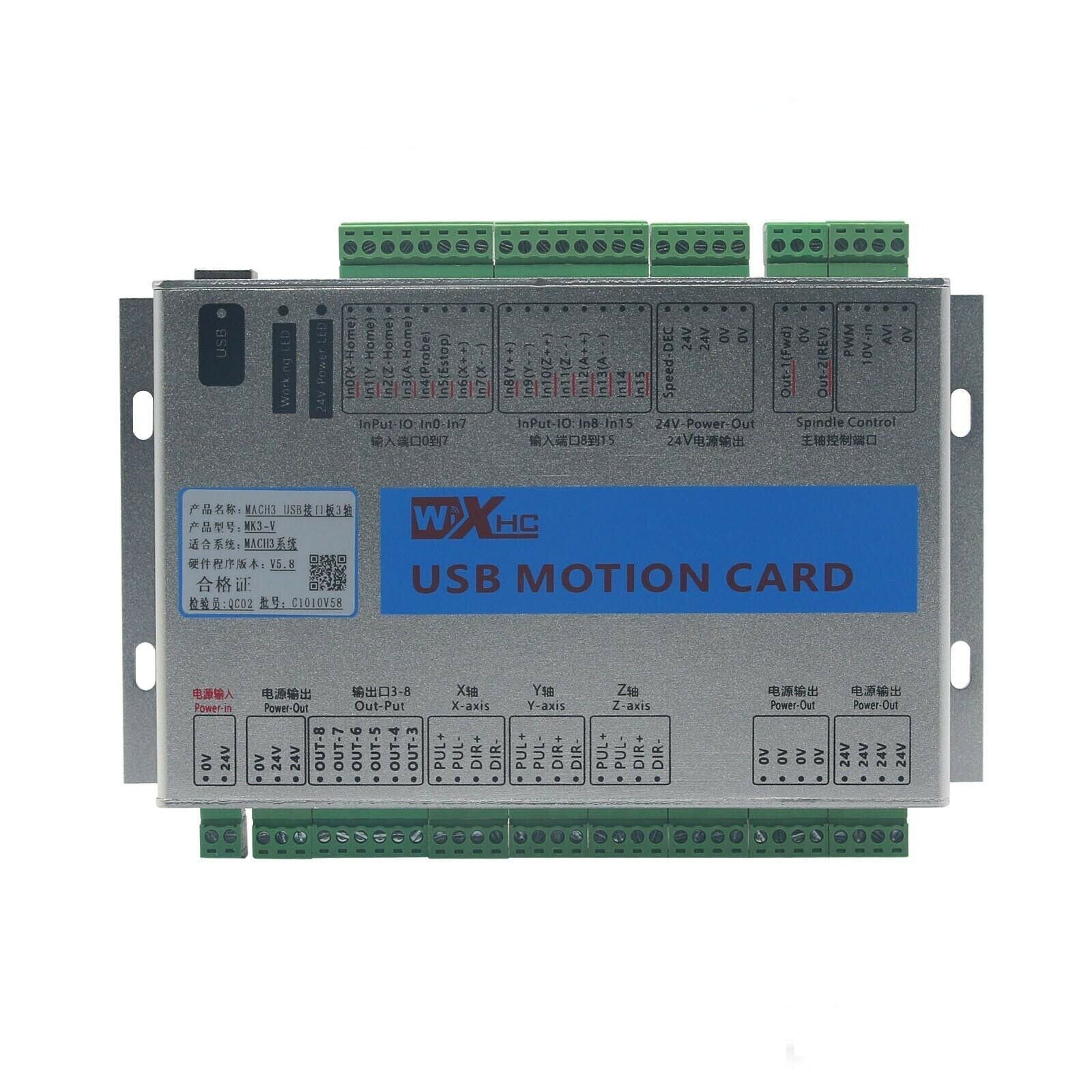 MK3-V MK4-V MK6-V CNC MACH3 USB Motion Control Card Board 3/4/6 Axis Motion Control Card