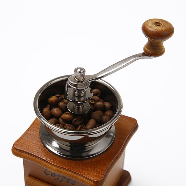 Retro Wooden Coffee Bean Hand Grinder Family Mini Flour Mill