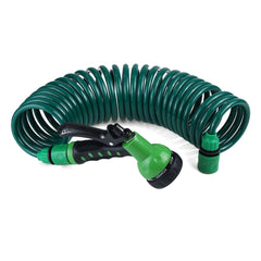 7.5M 15M 30M Retractable Coil Garden Hose Pipe Expandable Reel Spray Hose Tap Connector