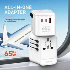 65W GaN 3-Port USB PD Charger: Fast Charging for iPhone, Hui, Samsung, Xiaomi