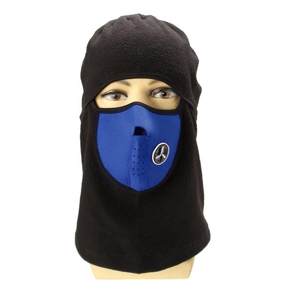 Unisex Fleece Neck Warmer Scarves Snood Face Mask Ski Hat Cap