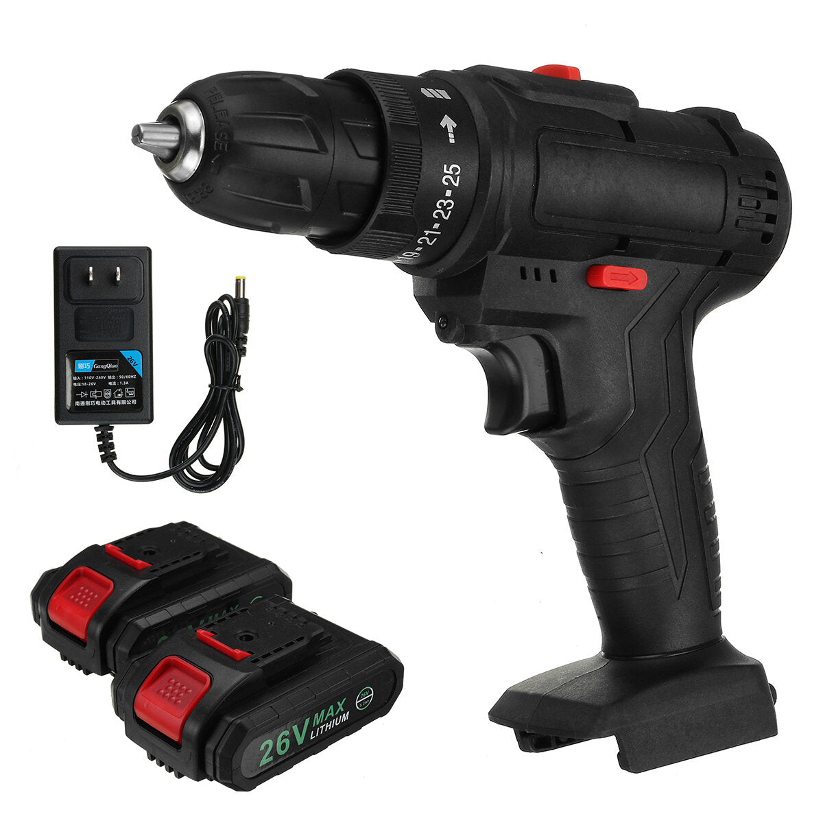 48V 1500W Electric Drill 28N.m Max Torque LED Light Screwdriver Power