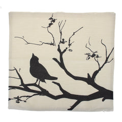 Branch Bird Throw Pillow Case Cushion Cover Linen Pillow Protector 45*45cm Home Decor for Bedroom Couch Sofa Bed Car