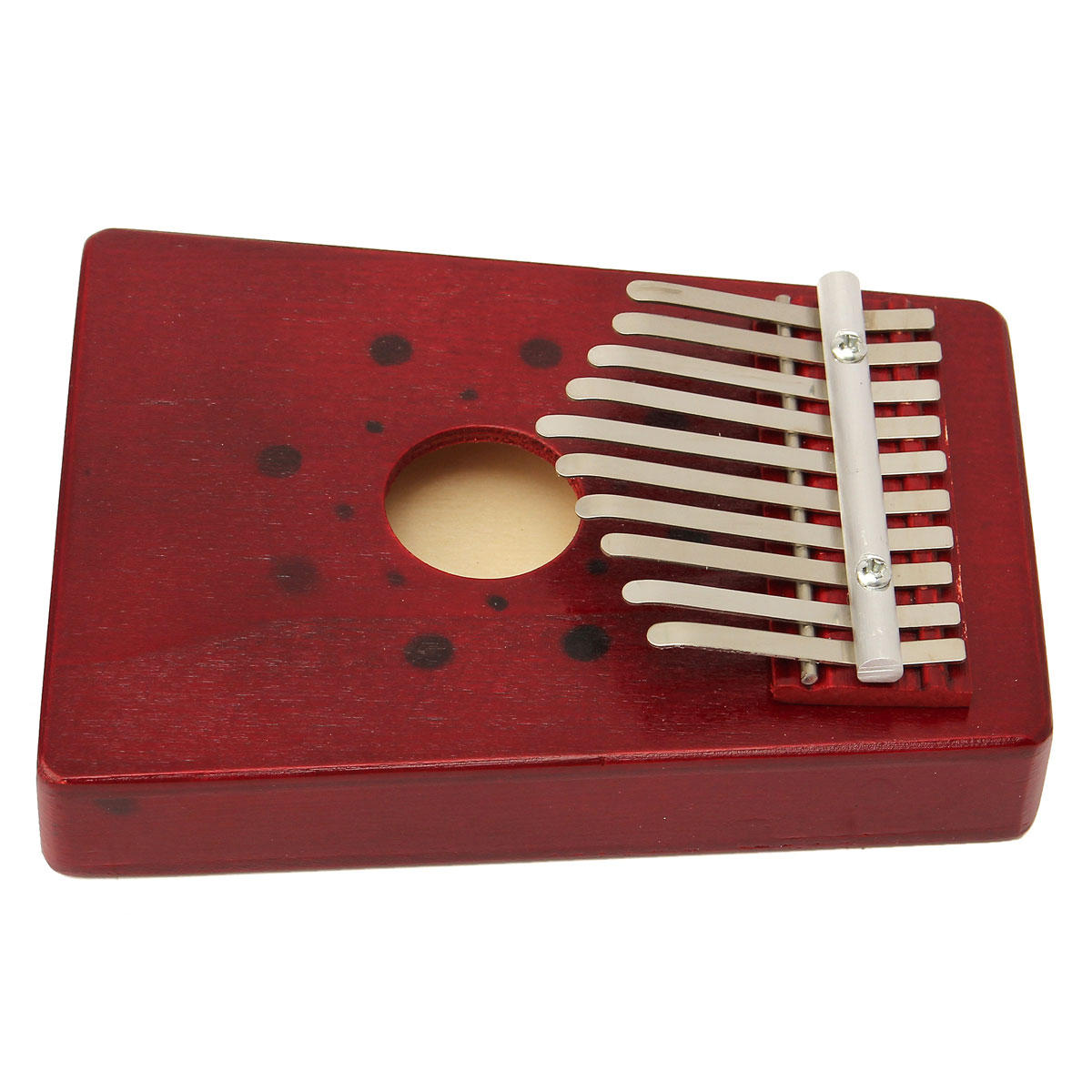 10 Tone Red/Natural Color Portable Wood Kalimba Thumb Piano Finger Percussion