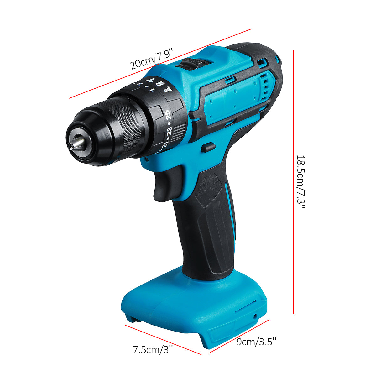 3 In 1 Electric Drill Screwdriver Dual Speed Cordless Drill Tool for Makita Battery