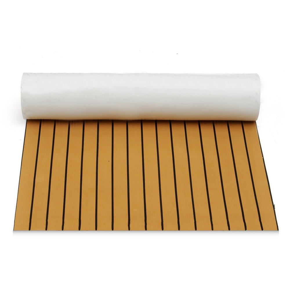 900mmx2400mmx5.5mm Gold and Black EVA Foam Faux Teak Sheet Boat Yacht Synthetic Teak Decking