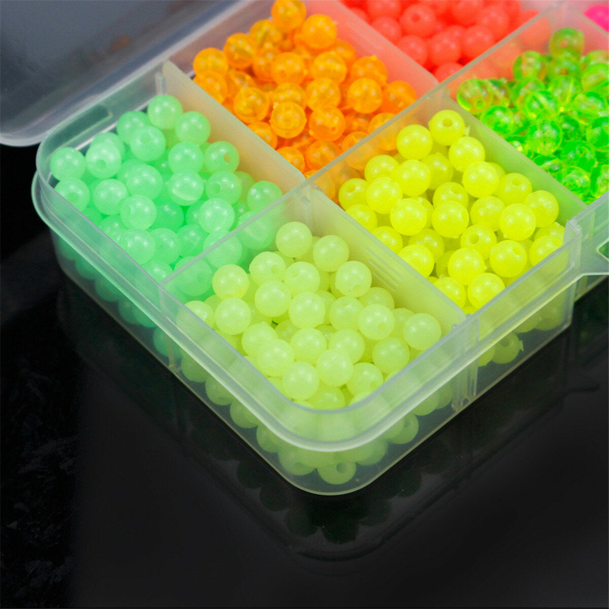 1000Pcs Fishing Luminous Bean Beads Boxed Anti-collision Beans Kit Set Durable