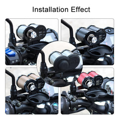 Dual USB Fast Charger 12V-24V 4.5A Waterproof Aluminium for Motorcycle