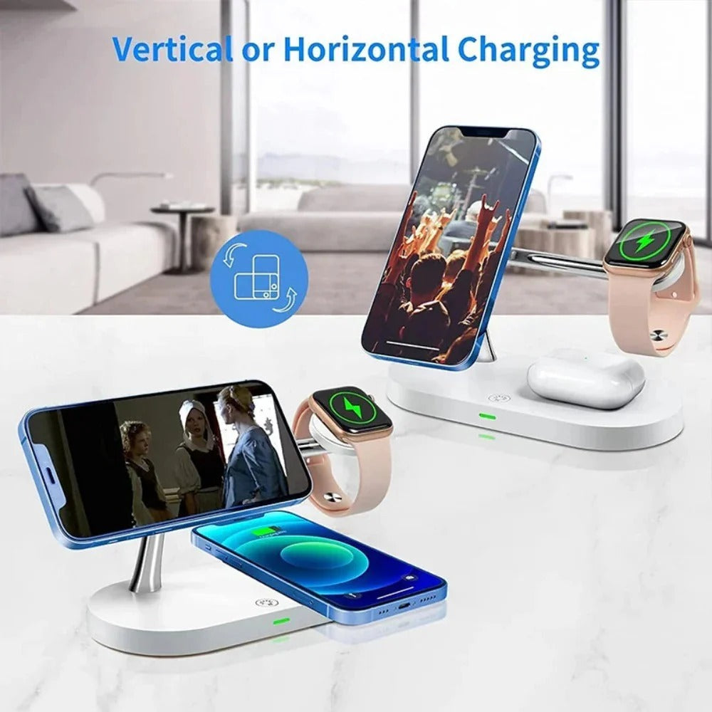 3-in-1 Magnetic Wireless Charger for iPhone, Apple Watch, AirPods Pro - Fast Charging Station