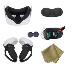 Silicone Eye Mask Dust-proof Lens Hood for Oculus Quest 2 VR Headset VR Glasses Silicone Cap Controller Handle Protective Cover