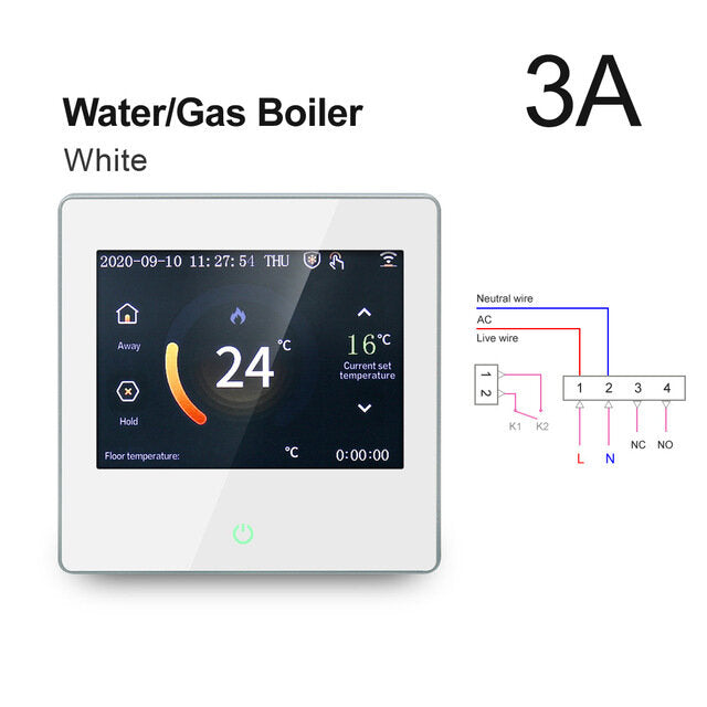 WiFi Smart LCD Touch Screen Thermostat Heating Temperature Controller Works with Alexa Google Home