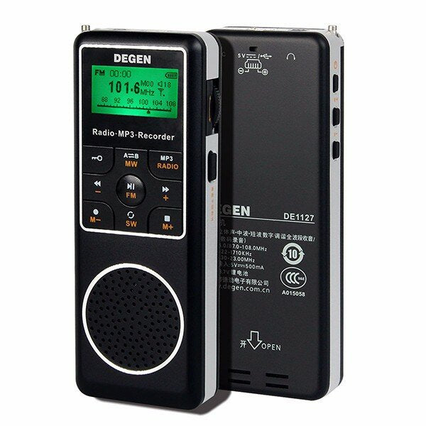 Portable AM/FM/SW Digital Radio With 4GB MP3 Player Voice Recorder E-book Reader