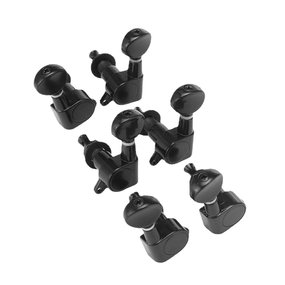 6Pcs Fully Enclosed Electric Guitar Tuning Pegs Tuners Machine Heads Replacement Button Knob