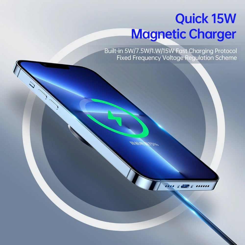 15W Fast Wireless Magnetic Charger for iPhone, Samsung, Xiaomi, Hui