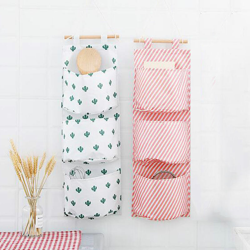 Wall Mounted Oxford Cloth Hanging Storage Bag Multi-layer Waterproof Moisture-resistant Hanging Storage Bag