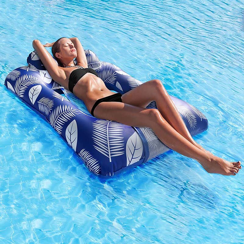 Inflatable Pool Hammock Foldable Float Lounger Floating Row Air Mattresses Bed Swimming Pool Water Sports Recreation Toys