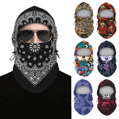 Digital Print Cycling Headbands Anti-UV Nylon Breathable Balaclava Skiing Scarf Men Windproof Bicycle Bike Hat Headwear