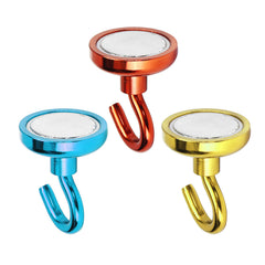 32mm 34KG Magnetic Hook Holder Neodymium Magnet Red/Yellow/Blue Hook Magnet