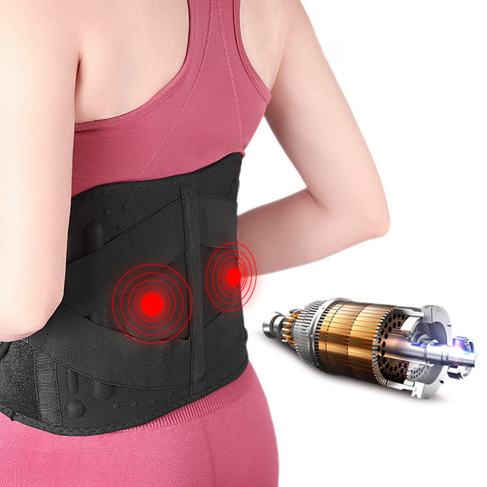 Adjustable Waist Support Belt 3 Modes Heating Back Massage Band Lumbar Brace