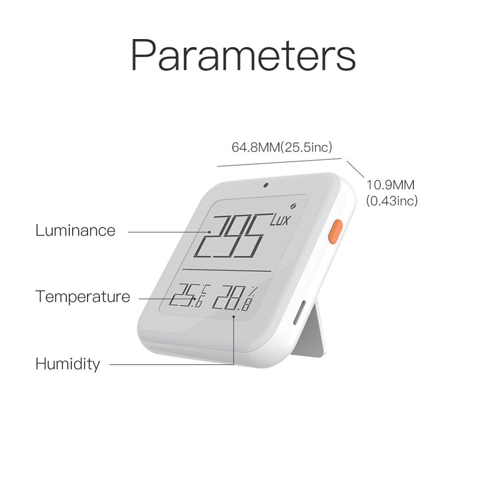 LCD Display Intelligent Battery Powered Light Sensing Temperature and Humidity Sensor