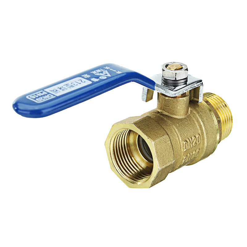 3/8" 1/2" 3/4" Brass Ball Valves Two Piece Inline Lever Handle BSP Male x Female Thread