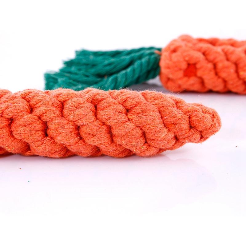 Creative Environmental Simulation Carrot Cat Dog Knot Double Knot Cotton Rope Pet Toys