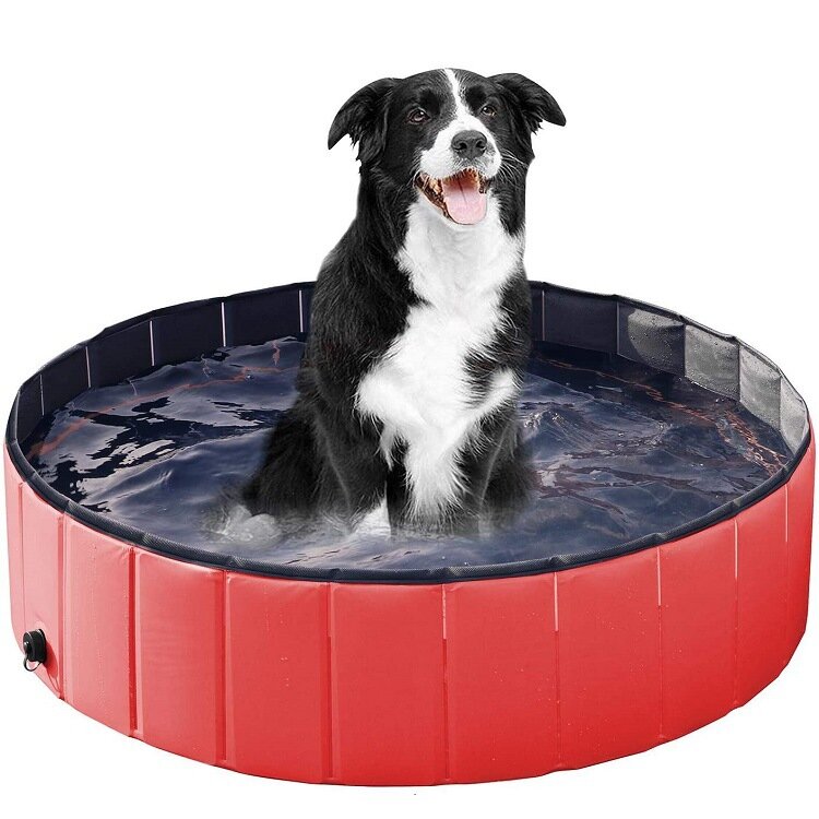 120*30cm PVC Pet Pool Collapsible Dog Bath Tub Outdoor Portable Paddling Bath Cat Dog Cleaning Supplies