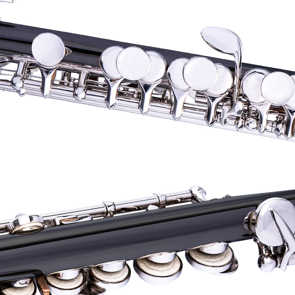 Excellent Nickel Plated C Key Piccolo W/ Case Cleaning Rod And Cloth And Gloves Cupronickel Piccolo Set