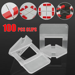 100/200Pcs 1.0mm 1.5mm White Ceramic Tile Leveling System Clip Tiling Accessibility Spacer Plastic Clip