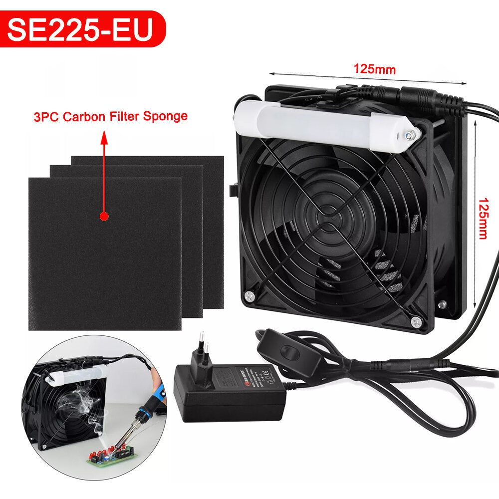 220V Soldering Exhaust Fan Welding Smoking Device with Energy-Saving Lamp Soldering Tool