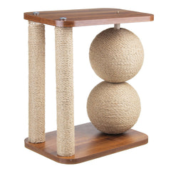 Cat Toy Wooden Bottom Plate Circular Grinding Claw Ball Cat Toy Climbing Frame Cat Toy With Sisal Ball