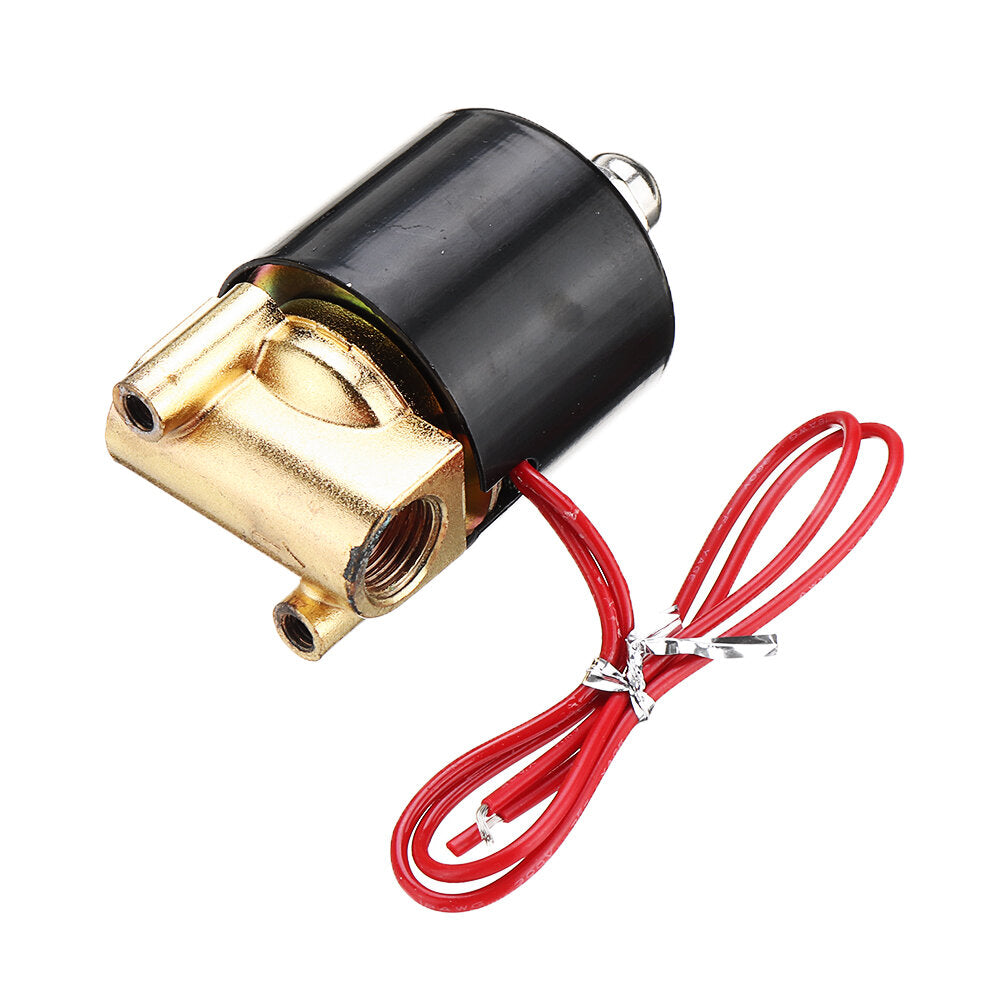 DN8 NPT 1/4 Brass Electric Solenoid Valve AC 220V/DC 12V/DC 24V Normally Closed Water Air Fuels Valve