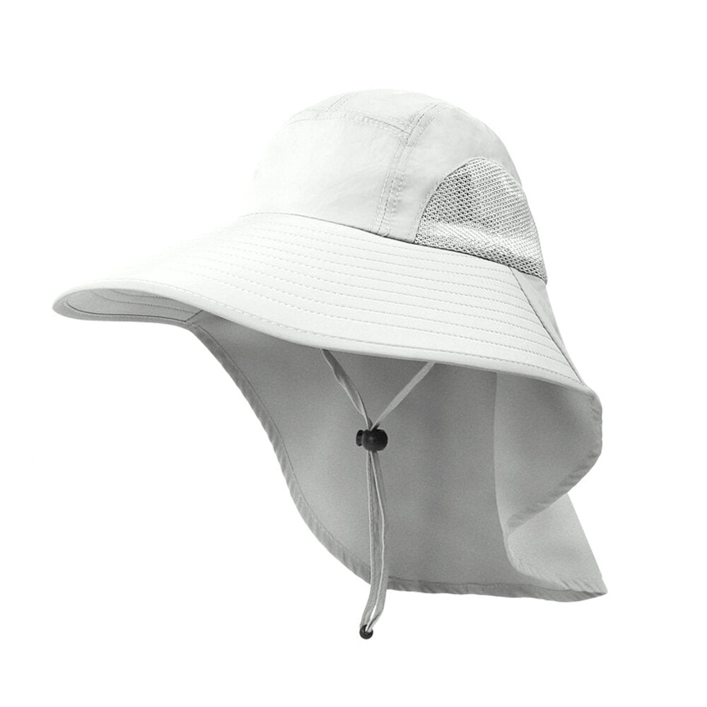 Folding Fishing Hat Wide Brim UPF50+ Breathable Quick Dry Sun Cap with Neck Flap Hunting Climbing Camping