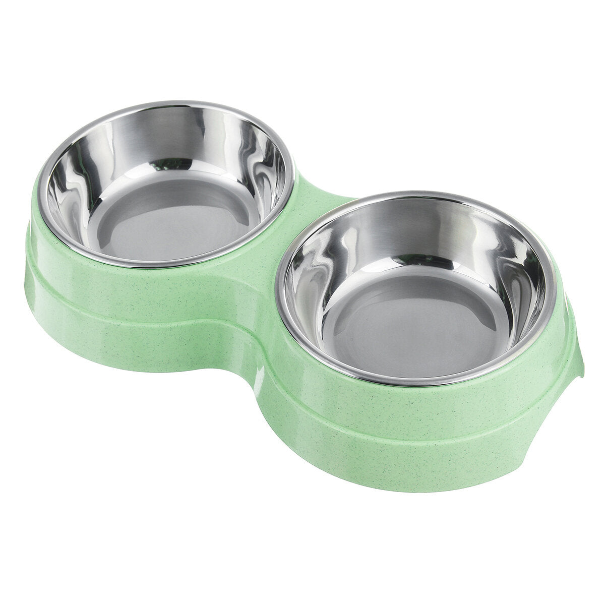 Stainless Steel Double Bowls Pet Food Water Bowl Cat Dog Puppy Feeder Pet Water Food Dish