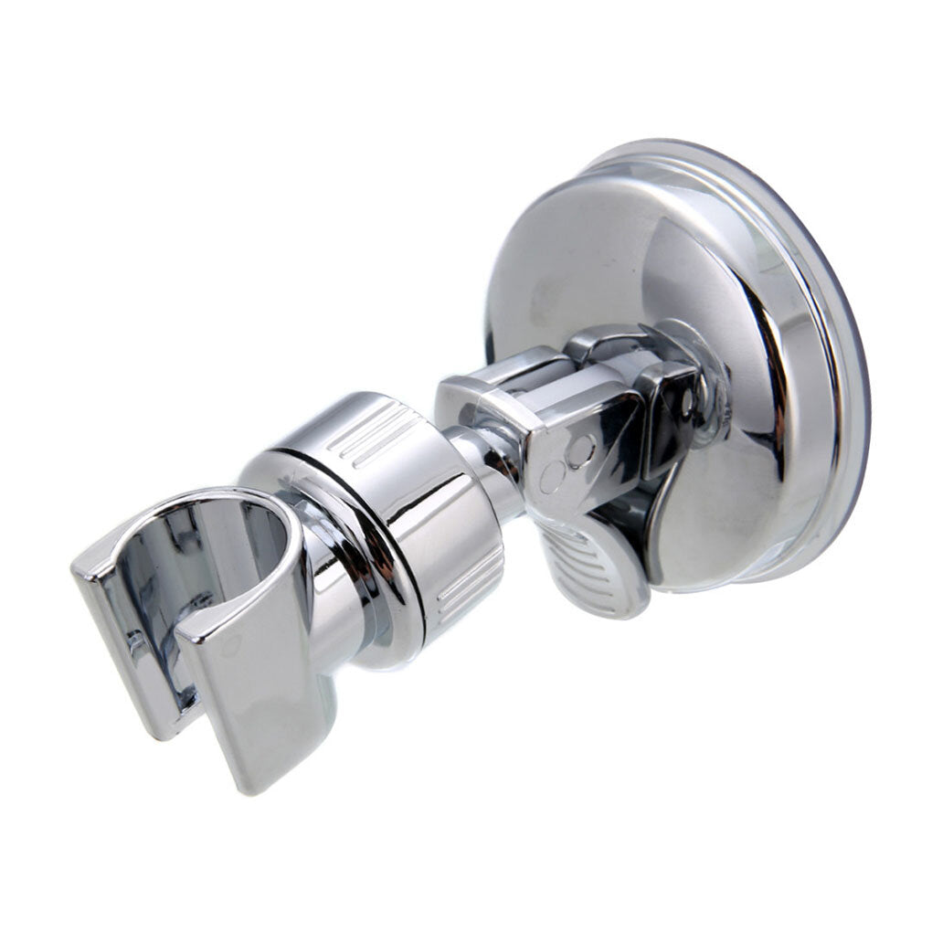 Universal Adjustable Hand Shower Holder Suction Cup Full Plating Rail Head Bathroom Bracket Stable Rotation