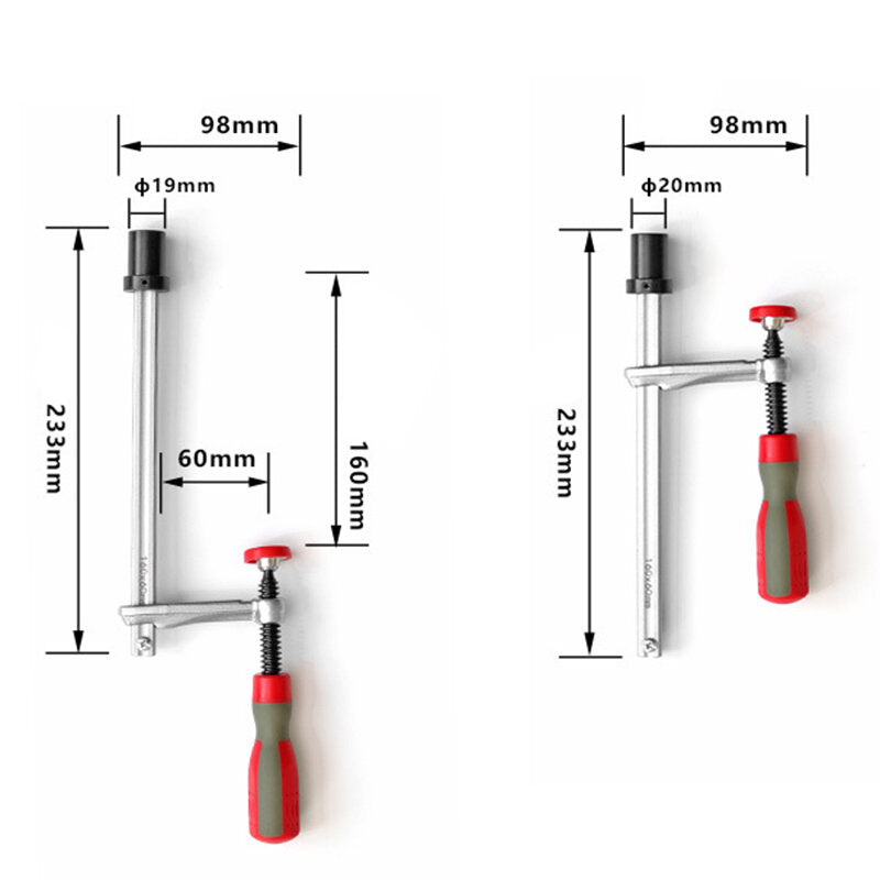 20mm Bench Dog Clamps for MFT Table - Carpentry & Cabinetry Hold Down