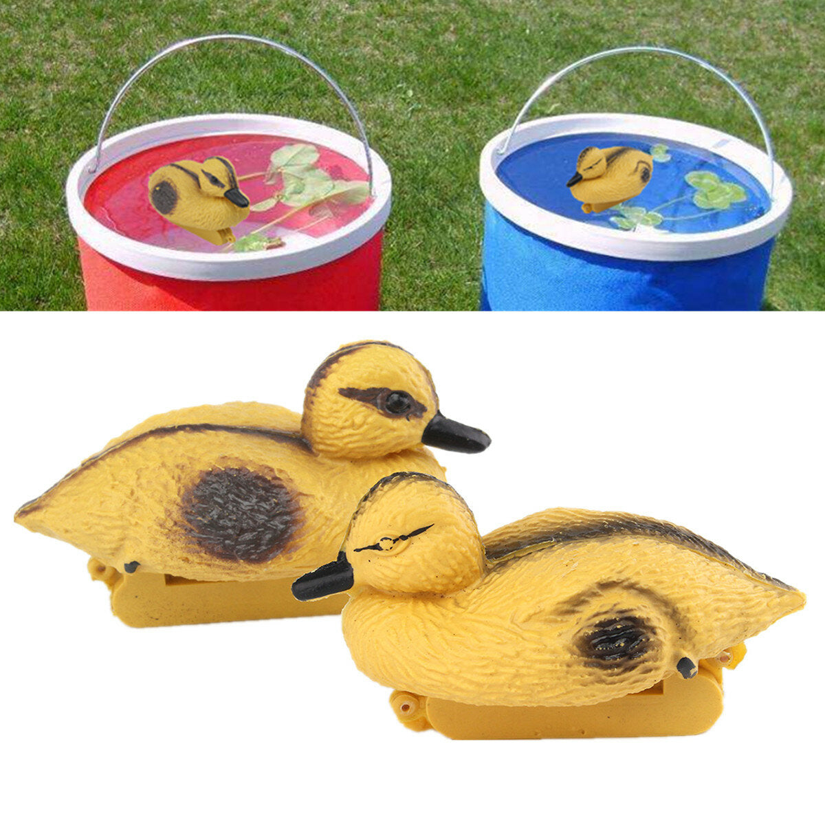 1 Pair Ducks Floating Hunting Shooting Decoy Deterrent Repeller Pool Pond Decor