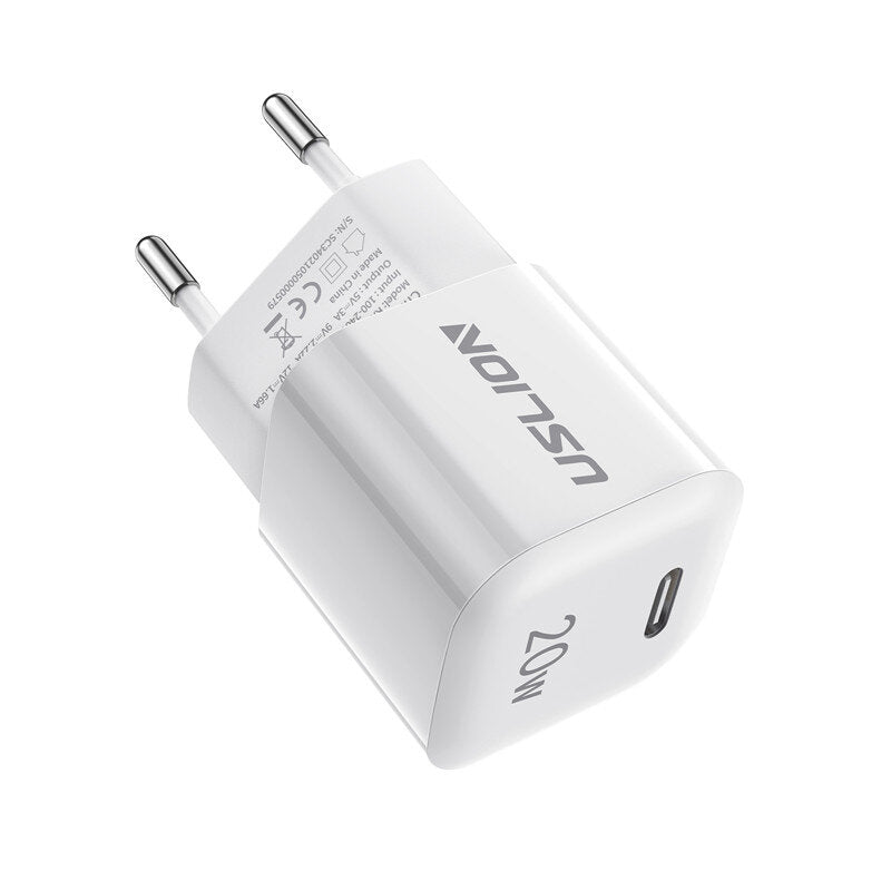 Fast USB PD Wall Charger EU Plug for iPhone 14 Pro Max, Hui Mate50, Samsung S23