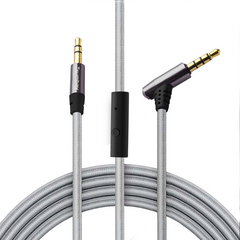 Cable Male to Male 3.5mm Jack Audio Cable Cord with In-line Remote Microphone for Headphones