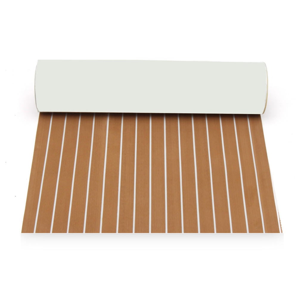 900mmx2400mmx5.5mm Light Brown and White EVA Foam Faux Teak Sheet Boat Yacht Synthetic Teak Decking