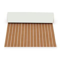 900mmx2400mmx5.5mm Light Brown and White EVA Foam Faux Teak Sheet Boat Yacht Synthetic Teak Decking