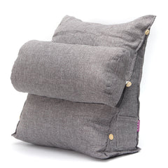 Triangle Wedge Cushion Backrest Sofa Bed Couch Seat Rest Pad Waist Support with Adjustable Headrest for Home Office