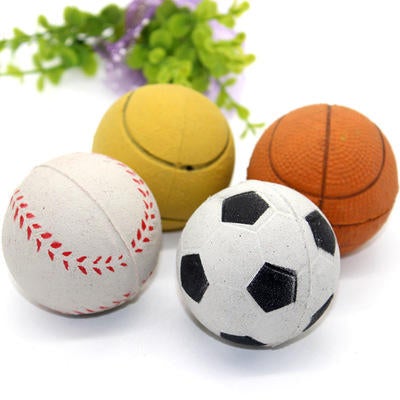 Elastic Non toxic Safe Material Dog Pet Toys No Stuffing Bite Resistant Training ball